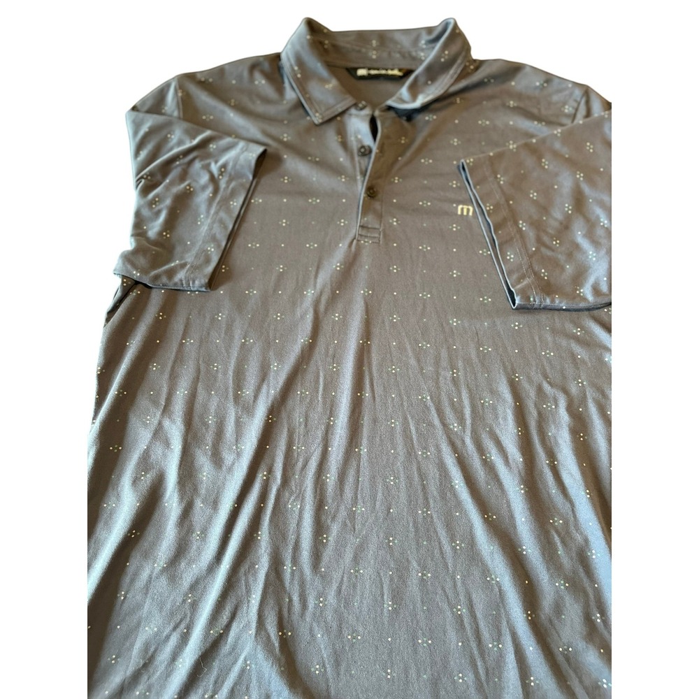 TravisMathew Golf Polo Shirt, Geometric Dotted Print,‎ Short Sleeve